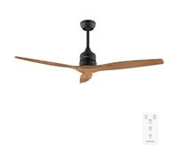 Cecotec - Ventilatori da Soffitto EnergySilence Aero 5270 DarkWood - 40 W, Diametro 132 cm, Telecomando, Timer Fino a 8 Ore, 6 Velocità, 3 Pale, Estate/Inverno, Altezza Regolabile