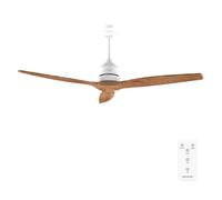 Cecotec - Ventilatori da Soffitto EnergySilence Aero 5270 White&BlackWood - 40 W, Diametro 132 cm, Telecomando, Timer Fino a 8 Ore, 6 Velocità, 3 Pale, Estate/Inverno, Altezza Regolabile