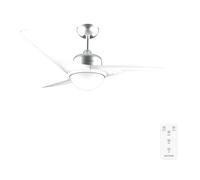 Cecotec - Ventilatori da Soffitto EnergySilence Aero 560 IronWhite - 62 W, Diametro 132 cm, Lampada a LED, Telecomando, Timer Fino a 8 Ore, 3 Velocità, 3 Pale, Estate/Inverno