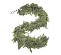 Cedar Garland - Realistic Evergreen Garland for Fireplace Mantel, Indoor Outdoor Winter Decor with Flexible Wire Core, Home Decoration for Stair Railings, Door, Window Frames, 5.91 Feet