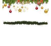 Cedar Greenery Garland - Realistic Pine Decorative Hanger, Faux Holiday Foliage Arrangement, Bendable Display Feature, Charming Party Highlight, Rustic Ornament for Stairs, Farmhouse and Entryway