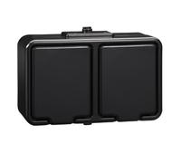 Cedar, presa doppia 2P+PE, IP44, nero, NT230H05