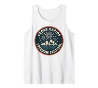 Cedar Rapids Freedom Festival - Maglietta Stile retrò con fuochi d'artificio Canotta