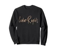 Cedar Rapids Iowa Design Vintage Elegante Felpa