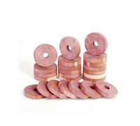 Cedar Rings for Hangers, Cedar Block for Clothes Storage Natural Aromatic Cedar Wood for Closets and Drawers(24pcs)