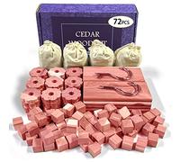 Cedar Space Blocchi di cedro per la conservazione dei vestiti, blocchi di cedro rosso aromatico al 100%, assi di cedro, accessori per armadi, 72 pezzi