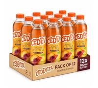 Cedevita Vitamin Ice Tea Peach Flavored Drink, 0,5 L Bottiglie, Confezione da 12
