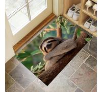 CEDNXOER Antiscivolo Zerbino Ingresso Interno, Tappeto Marrone Camera Cucina 80 x 120 cm, Tappetino Bagno, Tappeti Lavabili In Lavatrice Animali Carini Motivo Rami Koala Pelo Corto Rug