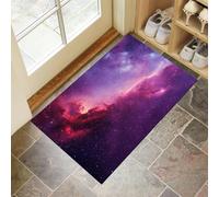 CEDNXOER Antiscivolo Zerbino Ingresso Interno, Tappeto Marrone Camera Cucina 80 x 120 cm, Tappetino Bagno, Tappeti Lavabili In Lavatrice Universo Galassia Motivo Via Lattea Nebulosa Pelo Corto Rug