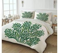 CEDNXOER Set Copripiumino Singolo 135x200cm Con Stampa Astratto Mais Ragazzi Ragazze Adulti, 2 Pezzi in Microfibra Copripiumino Con Stampa Simmetria Graffiti Con 1 × Federe 50x75cm, Bianco