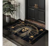 CEDNXOER Tappetino Per Halloween, Motivo A Scheletro Ragnatela, 3D, Divertente, Morbido, Motivo Strega Orrore Per Halloween, Decorazione Per Soggiorno, Camera Da Letto 50 x 80 cm