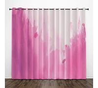 CEDNXOER Tende Oscuranti Finestra per Interni 2 Pezzi 140L x 300A cm, 3D Graffiti Rosa Modello Rosa Occhielli Isolamento Termico e Riduzione del Rumore, Geometria Tende per Cameretta