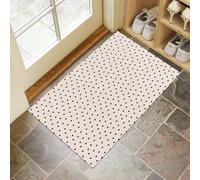 CEDNXOER Zerbini per Interni Grigio Chiaro, Zerbini Morbidi Lavabili in Lavatrice Carino Geometrico, Assorbente Antiscivolo Classico Cuore a Basso Profilo per Ingresso, Cucina 45 x 75 cm