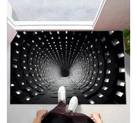 CEDNXOER Zerbino Ingresso Interno 50 x 70 cm,Antiscivolo Assorbente Tappeto Ingresso Tunnel Infinito,Tappetino D'Ingresso Lavabile Tecnologia Futura,Basso Profilo Zerbino Trappola Sporco