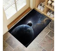 CEDNXOER Zerbino Ingresso interno 80 x 120 cm, Tappetini per Porte da Interno Lavabili Pianeta, Zerbino da Interno Antiscivolo Il Vasto Universo, Tappetino Assorbente per Ingresso Blu