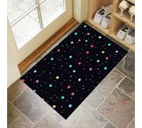 CEDNXOER Zerbino Ingresso Interno Nero, Antiscivolo Tappeto Cartone Animato Cielo Stellato, Tappetino Casa Lavabile Stella, Tappeto Trappola Sporco 80 x 120 cm, Basso Profilo Zerbino Cucina