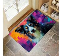 CEDNXOER Zerbino Pastore Australiano Ingresso Interno, Tappeti Animale 80 x 120 cm Antiscivolo Lavabile in Lavatrice, Viola Tapette Robusto Cucina Camera da Letto Entrata Scendiletto