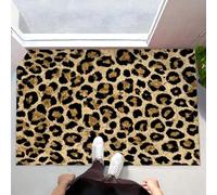 CEDNXOER Zerbino per Porte Lavabili 60 x 90 cm, Tappetino per Pavimenti Antiscivolo dell'interno Stampa Leopardata Macchie, Tappetini Porte Basso Profilo Animali Estetica per Ingresso della Hall