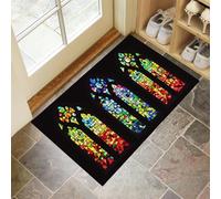 CEDNXOER Zerbino per Porte Lavabili 90 x 150 cm, Tappetino per Pavimenti Antiscivolo dell'interno Chiesa Vetrate, Tappetini Porte Basso Profilo Trama A Mosaico per Ingresso della Hall