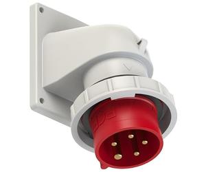 CEE 777252-6 - Connettore angolare per dispositivo, IP67, 400 V, 32 A, 5 poli, 6 ore, colore: rosso