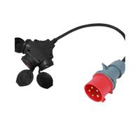 CEE Power Adapter 16A 400V Plug To 3 X 230V Coupling