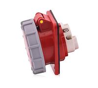 CEE - Presa a corrente fissa da incasso, inclinata, 32 A, 400 V, 6 h, IP67, 5 poli (3P+N+E): IEC-60309 spina industriale e multifase