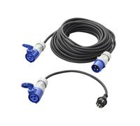 CEE-Set: Cavo Di Prolunga 20M & Cavo Adattatore 40Cm Per Esterni