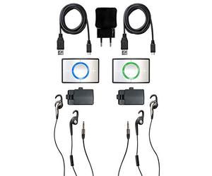 Ceecoach - Set di Due Pezzi con Dispositivo Bluetooth per Comunicazione e Funzione interfono, per Equitazione, Sport Invernali, Applicazioni industriali
