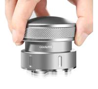 ceelatti Espresso Leveler 54 mm, distributore di caffè a gravità per portafiltro da 54 mm, distributore di caffè per Sage Barista, base in acciaio inox 304, base a 4 lame, grigio argento