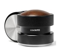 ceelatti Manomissione da 54 mm, manomissione caffè caricato a molla per portafiltro da 54 mm, Tamper espresso autolivellante per Breville Sage Barista Express Pro, manico in noce, base ondulata in
