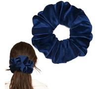 CEELGON Elastico per capelli grande, in velluto, 16,5 cm, colore blu navy, elastico per coda di cavallo oversize per capelli spessi e ricci, accessori per capelli extra large da donna (blu navy)