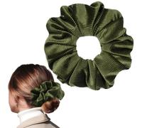 CEELGON Elastico per capelli grande in velluto a coste, 16,5 cm, colore verde oliva, elastico per coda di cavallo oversize, per capelli ricci e spessi, accessori per capelli extra large, da donna
