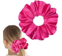 CEELGON Elastico per capelli grande, in velluto, colore rosa shocking, 16,5 cm, elastico per coda di cavallo oversize, per capelli spessi e ricci, accessori per capelli extra large, da donna (rosa