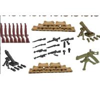Ceeyoll 1 set di action figure di soldati, inclusi 30 set militari in miniatura, 20 sacchi di sabbia, 2 mortai, 1 mitragliatrice, adatti agli amanti della storia