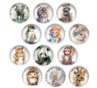 Ceeyoll 12 Pezzi Animale Calamite Frigorifero,3D Cristallo Bicchiere Frigo Magnete,Calamite Potenti Calamite Magneti Frigo,Decorativi Calamite per Lavagna Magnetica,per Calendario,Lavastoviglie (30mm)