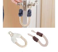 Ceeyoll 2 Pezzi Corda Fermaporta Di Sicurezza,Corda Cotone per Maniglia Porta Fermaporta in Cotone con Nodo, Fermaporta a Corda in Adatto per la sicurezza delle dita di bambini e animali domestici