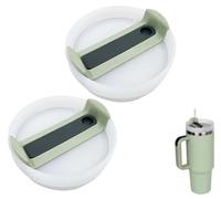 Ceeyoll 2 Pezzi Tappo Stanley,Nessuna Perdita Coperchi per Bicchieri,Stanley Cup Accessories Coperchi Termici Sigillati Per Tazze Dell'auto Coperchi,Anche per Adventure Quencher Travel 40oz Bicchieri.