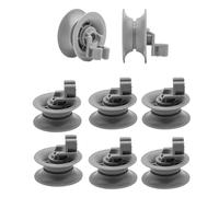 Ceeyoll 8 Pezzi Ruote Cestello Lavastoviglie Universale Ricambi Lavastoviglie Ruote,Accessori Lavastoviglie Resistenti E Duraturi,Rotelle in Plastica per Cesto Inferiore Piatti Stoviglie.