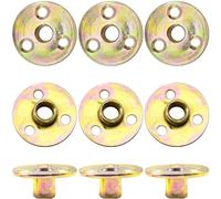 CEEYSEE 10 Pezzi Dado a T M10 Dado Flangiato Dado con Flangia Foro Bavato Round Base Screw in T Nut Fissaggio Della Flangia a Tre Fori per Elettrodomestici e,Mobili (M10/FLZ-LM)