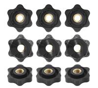 CEEYSEE 10 Pezzi Manopola di Serraggio M8 Dado a Stella,Manopole Filettate,Pomello Femmina,Manopola Zigrinata,bulloni con manopola per Macchine Industriali (MHLM/M8)