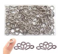 CEEYSEE 100 ganci autofilettanti da 2, 5 cm con occhiello a vite (YJY4), Argento
