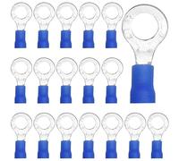 CEEYSEE 100 Pezzi Anello Capocorda Elettrico Terminale Connettori Elettrici Diametro Foro M6 Crimpare Connettori - Per Cavi Da 1,5 - 2,5 mm² (Blu/YPRL6)