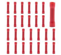 CEEYSEE 100 Pezzi Connettori Elettrici per cavi isolati Testa-Testa Capicorda Elettrici Terminali Crimpare - per cavi da 0,5-1,5 mm² (Rosso/YPTH)