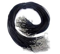 CEEYSEE 100 Pz Collana Corda con Fermaglio Nero Cerato Collana Stringa per Gioielli Collana Braccialetto Making Supplies(YXLS)