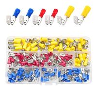 CEEYSEE 150 Pezzi Piggyback Connettori Elettrici Isolati Elettrici Crimp Terminale Splice capicorda connettori - Per Cavi Da 0,5 - 6,0 mm²(YPJ)