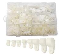CEEYSEE 160 Pezzi Fermacavi,R-tipo Cavo Clip Fascetta Nylon tipo P fermacavi 8 misure 1/8", 3/16", 1/4", 5/16", 3/8", 1/2", 5/8", 3/4" Bianco