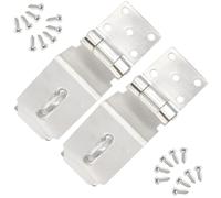 CEEYSEE 2 Pezzi Lucchetto ad Angolo Retto in Acciaio Inox Fibbia a 90 Gradi Serratura Antifurto con Viti Heavy Duty Serratura Della Porta Hasp Resistente Chiusura per Porte e Finestre (MK-90)
