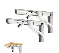 CEEYSEE 2 Pezzi Staffe Pieghevoli 250mm Acciaio inossidabile Staffe per Mensole Pesanti Per Tavolo Pieghevole, Cucina, Camera Da Letto,Carico Massimo 60kg (YZJY.250mm)