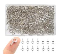 CEEYSEE 300 Pezzi Viti ad Occhiello 6 x 12mm Mini Occhi a Vite Ganci Autofilettanti, Ganci per Ciondoli, Artigianato, Bottiglie di Sughero, Creazione di gioielli fai da te (YJY0)