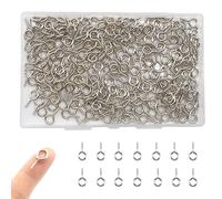 CEEYSEE 300 Pezzi Viti ad Occhiello 9 x 19mm Mini Occhi a Vite Ganci Autofilettanti, Ganci per Ciondoli, Artigianato, Bottiglie di Sughero, Creazione di gioielli fai da te (YJY2)